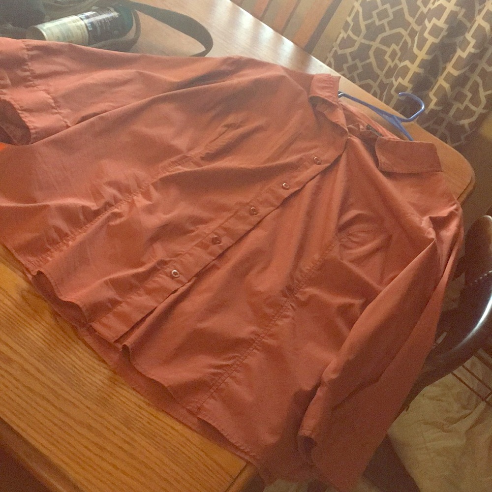button up brown shirt